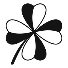 Spring clover icon simple vector. Luck leaf