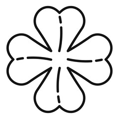 St patrick clover icon outline vector. Four leaf