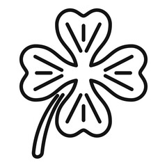 Shape clover icon outline vector. Irish luck