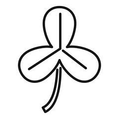 Silhouette clover icon outline vector. Irish luck