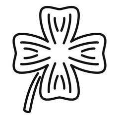 Fortune clover icon outline vector. Patrick luck
