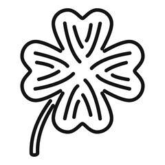 Quatrefoil icon outline vector. Irish leaf