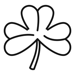 Clover petal icon outline vector. Luck leaf