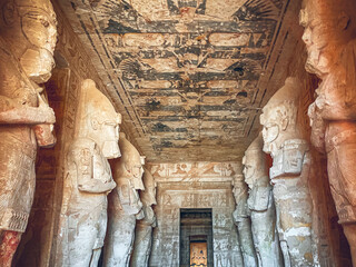 Abu Simbel, a rock in Nubia, two ancient Egyptian temples, the time of Ramses II