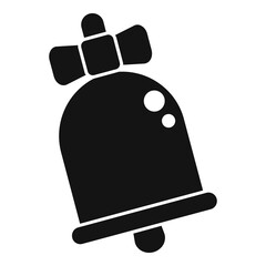School bell icon simple vector. Graduate education