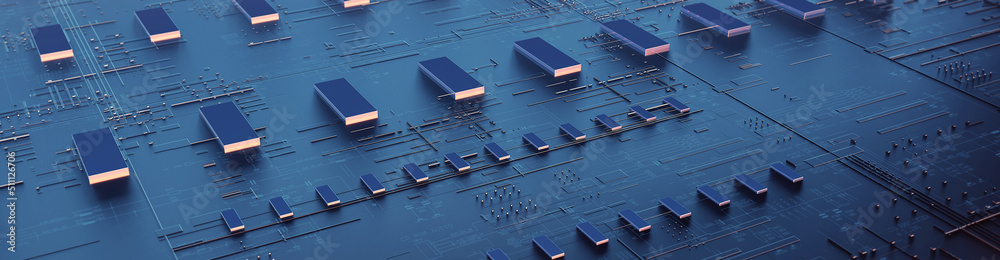 Leinwandbilder Technology background/Technology background of the abstract computer motherboard, can be used in the description of technological processes, science. 