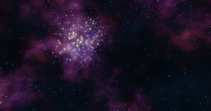 Nebula background. Galaxy in the universe. 3d rendering.	