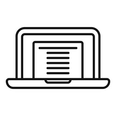 Online certificate icon outline vector. Degree education