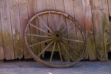 Wheel from the wagon of historical time