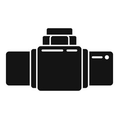 Metal pipe icon simple vector. Water tube