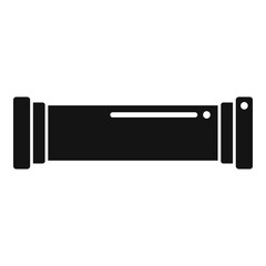 Pvc pipe icon simple vector. Metal tube