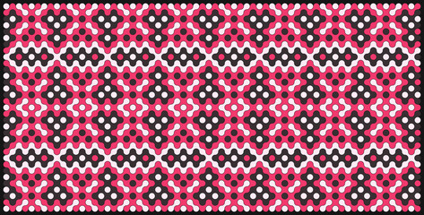 Multicolor truchet tiling connections illustration