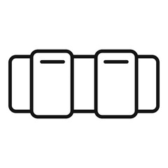 Pipe tube icon outline vector. Industrial valve