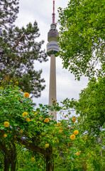 Florian tv tower, Dortmund, Germany  - obrazy, fototapety, plakaty