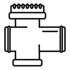 Sewage pipe icon outline vector. Drain system