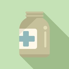 Obraz premium Medical trash icon flat vector. Waste organic