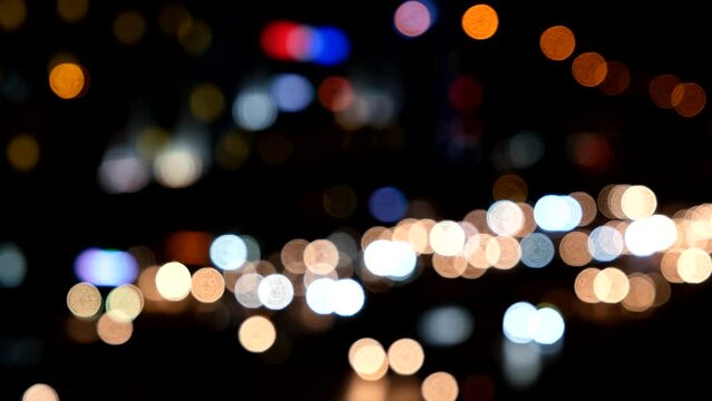 blurred city lights background, bokeh lights