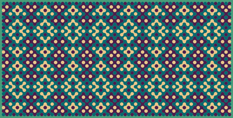 Multicolor truchet tiling connections illustration