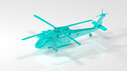 Fototapeta na wymiar 3d render helicopter