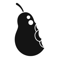 Pear waste icon simple vector. Trash food