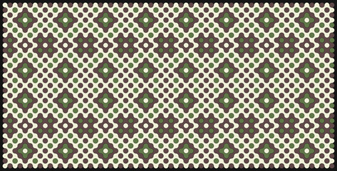 Multicolor truchet tiling connections illustration