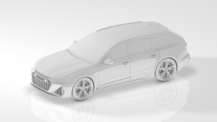 3d render car
