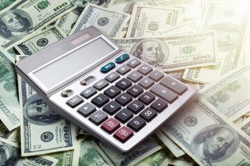 Fototapeta premium Money and Inflation Icon Ideas for the FED to consider raising interest rates. World Economy and dollar inflation and global inflation.