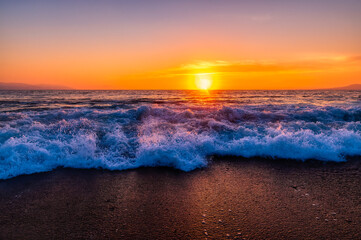 Sunrise Beach Tropical Ocean Landscape Wave