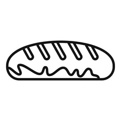 Waste bread icon outline vector. Trash food