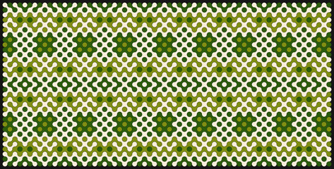 Multicolor truchet tiling connections illustration