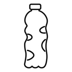Plastic bottle waste icon outline vector. Trash food