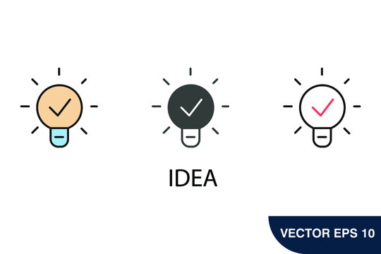 idea icons  symbol vector elements for infographic web