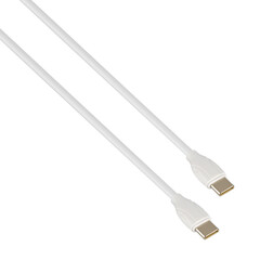 connector with cable, USB, Type-C, white color, white background