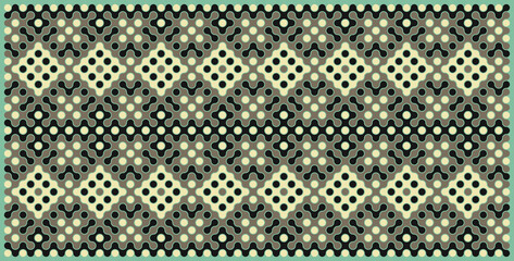Multicolor truchet tiling connections illustration