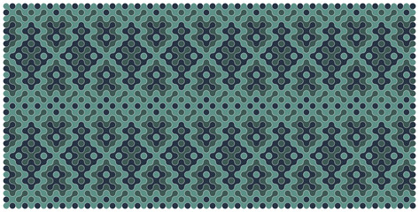 Multicolor truchet tiling connections illustration