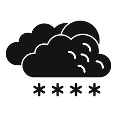 Cloudy snow icon simple vector. Weather cloud