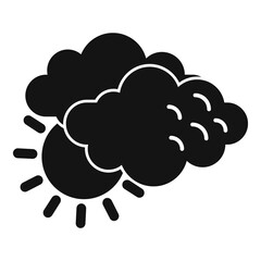 Sunny cloud icon simple vector. Rain forecast