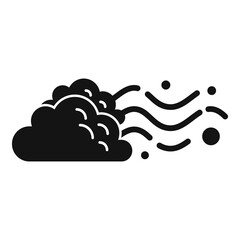 Cloudy wind icon simple vector. Rain forecast