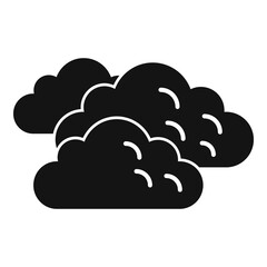 Cloudy sky icon simple vector. Rain cloud