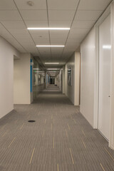 Obraz na płótnie Canvas View of hallway in business building