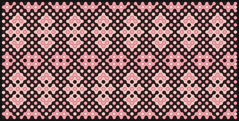 Multicolor truchet tiling connections illustration