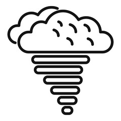 Cloudy wind icon outline vector. Overcast day