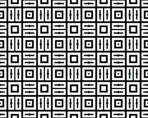 Elegant black and white Seamless pattern, geometric square tile