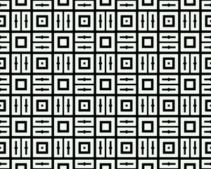 Elegant black and white Seamless pattern, geometric square tile