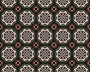Seamless illustration of colorful tile pattern for background or wallpaper