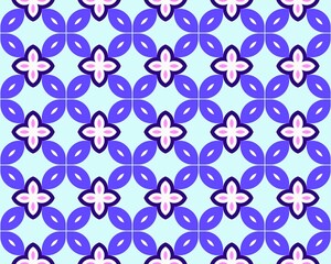 Fototapeta premium A Seamless Abstract Pattern purple Blue Geometric Traditional Background