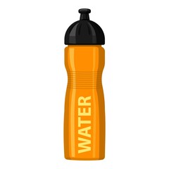 Cycling water bottle icon cartoon vector. Race gear