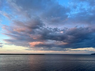 sunset on the river