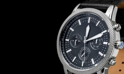 Perfect Date Steel Black Ceramic Men's Wrist watch