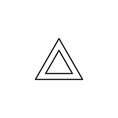 Interface of web site signs. Minimalistic outline symbol drawn with black thin line. Suitable for apps, web sites, internet pages. Vector line icon of road sign in form of triangle